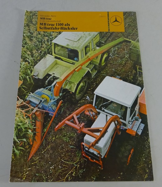 Prospekt / Broschüre Mercedes-Benz MB-trac 1300 als Selbstfahr-Häcksler von 1979