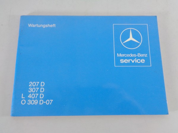 Scheckheft Mercedes Benz Transporter T1 + T2 207 D, 307 D, L 407 D, 309 D 5/1981