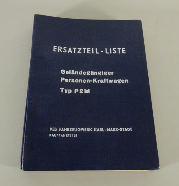 Teilekatalog / Ersatzteilliste IFA PKW Typ P 2 M Stand 1957
