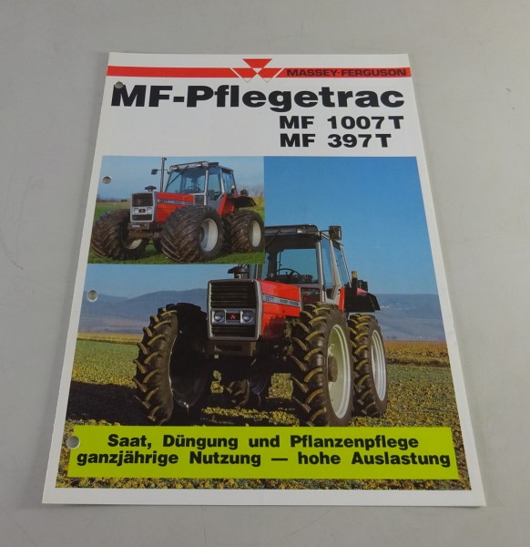 Prospekt Massey Ferguson MF-Pflegetrac MF 1007 T / MF 397 T Stand 03/1991