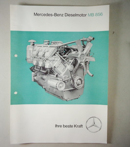 Prospektblatt + Datenblätter Mercedes Schiffsmotor MB 856 8,7l Stand 1964