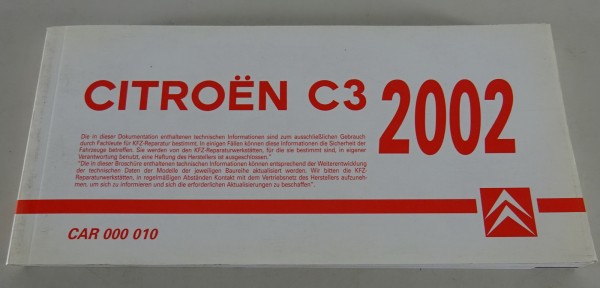 Technische Information / Datenbuch Citroën C3 Stand 2002