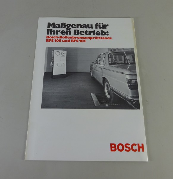 Prospekt / Broschüre Bosch Rollenbremsenprüfstände BPS 100 / 101 Stand 03/1972