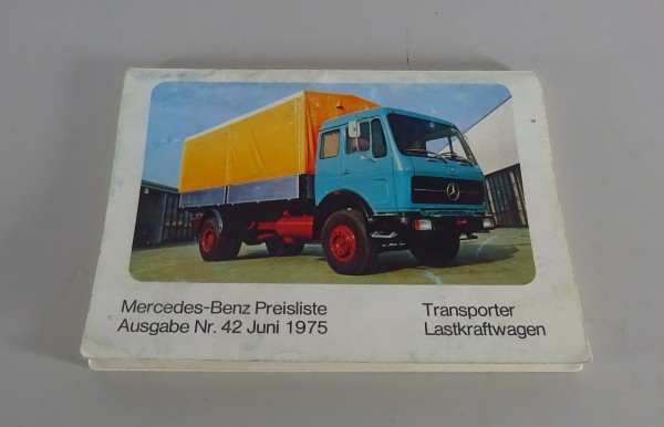 Preisliste Nr.42 Mercedes Benz LKW + Transporter ab 06/1975