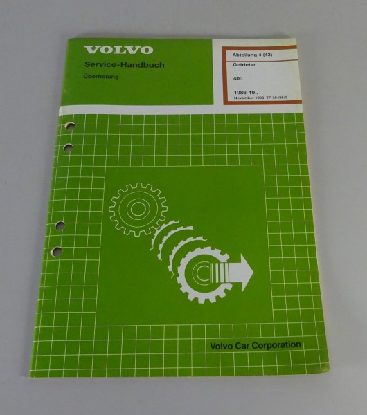 Werkstatthandbuch Volvo 440 / 460 / 480 Überholung Getriebe Stand 11/1993