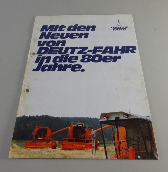 Prospekt / Prospektposter Deutz-Fahr Mähdrescher M 2480, M 2580 etc. von 07/1979