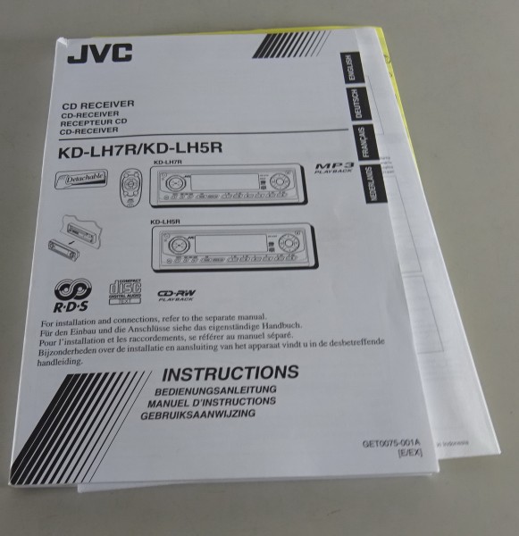 Betriebsanleitung JVC Autoradio / Cassette Car Receiver KD-LH7R/KD-LH5R