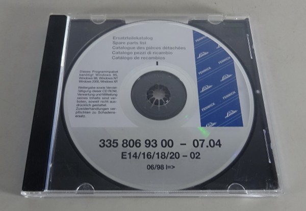 Teilekatalog CD Linde Elektro-Gabelstapler E 14/16/18/20 Stand 06/1998