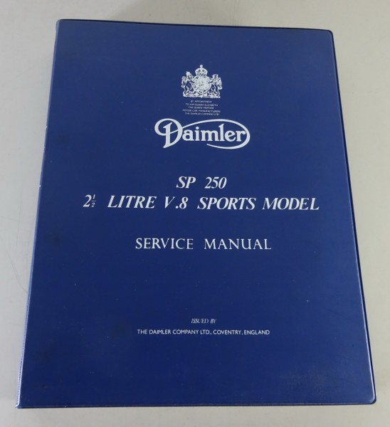 Werkstatthandbuch / Service Manual Daimler SP 250 V8 2,5 Liter Sport 1959 - 1964