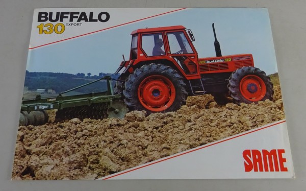 Prospektblatt / Datenblatt Same Buffalo 130 Export Schlepper Stand 06/1980