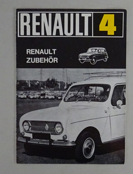Prospekt / Zubehörkatalog Renault R4 Stand 1972