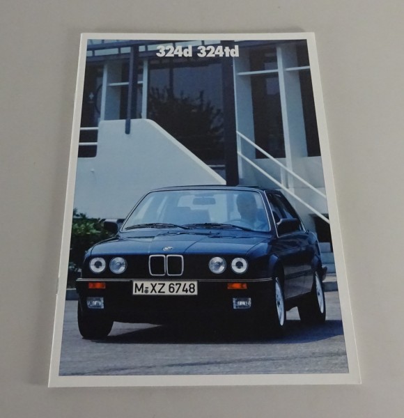 Prospekt / Broschüre BMW 3er E30 324d / 324td Stand 02/1987