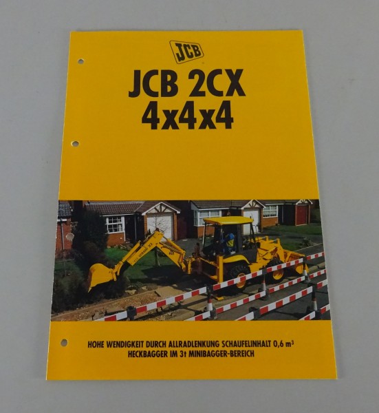 Prospekt / Broschüre JCB Baggerlader 2CX 4x4x4 Stand 08/1996