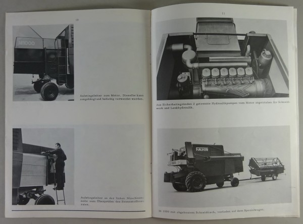 Prospekt / Broschüre Fahr Großmähdrescher M 1000 / M 1200 Stand 09/1967
