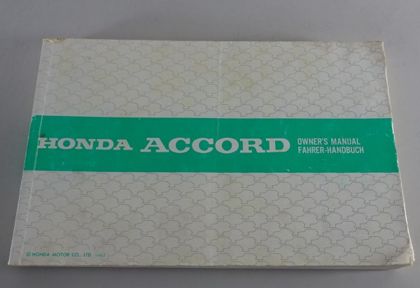 Betriebsanleitung / Owner's Manual / Manuel du Conducteur Honda Accord