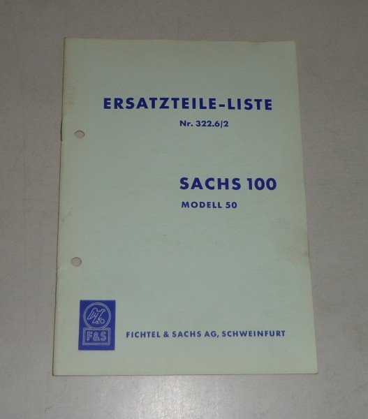 Teilekatalog / Ersatzteilliste Sachs 100 Modell 50