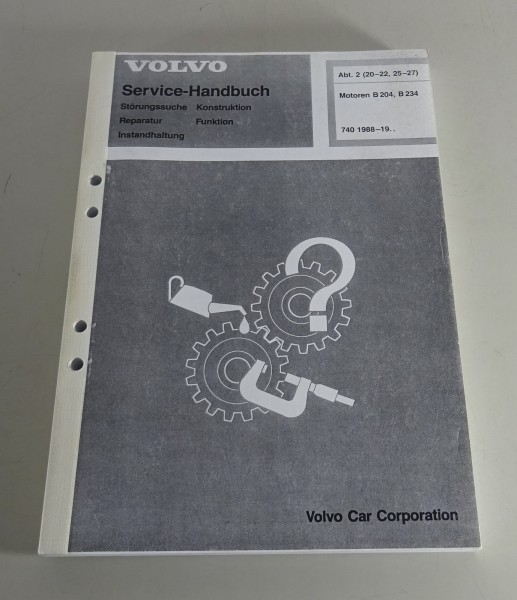 Werkstatthandbuch Volvo 740 Motoren B204 / B234 - ab Modelljahr 1988