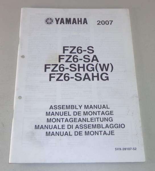Montageanleitung / Set Up Manual Yamaha FZ6-S / SA / SHG (W) / SAHG Stand 2007