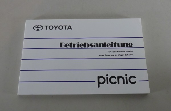 Betriebsanleitung / Handbuch Toyota Picnic von 1996