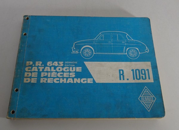 Teilekatalog / Ersatzteilliste Renault Dauphine Gordini R.1095 Stand 09/1965
