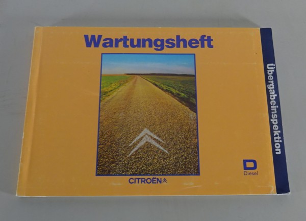 Scheckheft / Serviceplan blanko Citroen BX / CX / C25 / C35 Diesel Stand 10/1982