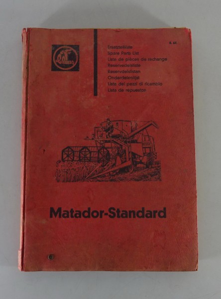 Teilekatalog Claas Matador - Standard Mähdrecher Stand 04/1964