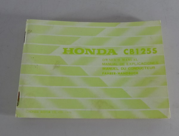 Betriebsanleitung / Handbuch Honda CB 125 S Stand 1976