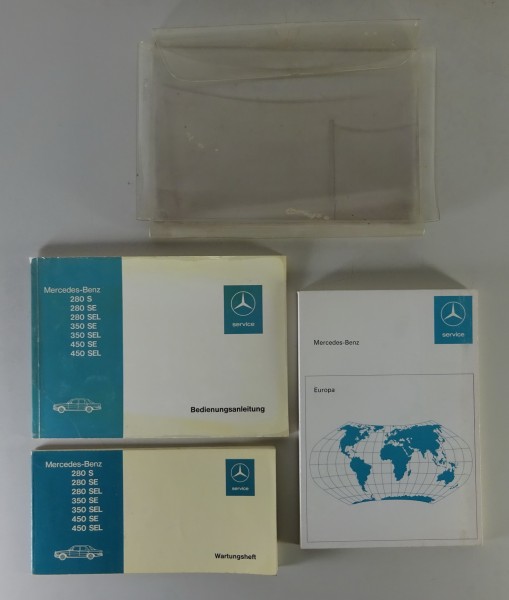Bordmappe + Betriebsanleitung Mercedes S-Klasse W116 280 350 450 S SE SEL 1/1976