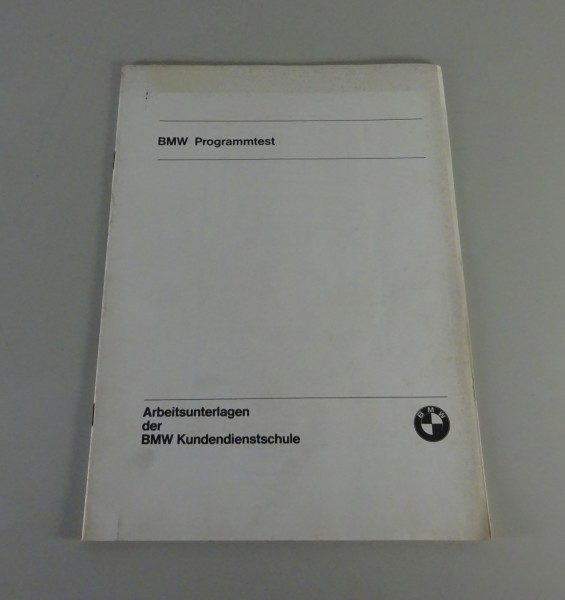 Schulungsunterlage BMW Programmtest mit Oszillograph Stand ca. 1975