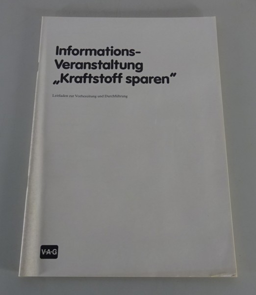 Broschüre VW Kraftstoffsparen mit Golf 1 / I von ca. 1980