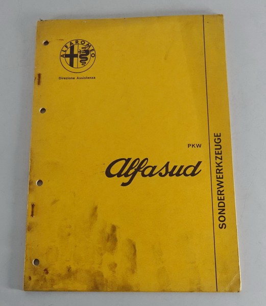 Spezialwerkzeug Katalog Alfa Romeo Alfasud von 11/1972