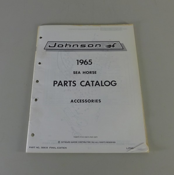 Zubehör-Katalog / Teilekatalog Johnson Accessories Stand 1965
