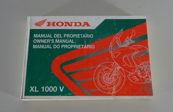 Manual del Proprietario / Owner´s Manual Honda XL 1000 V Varadero from 2002