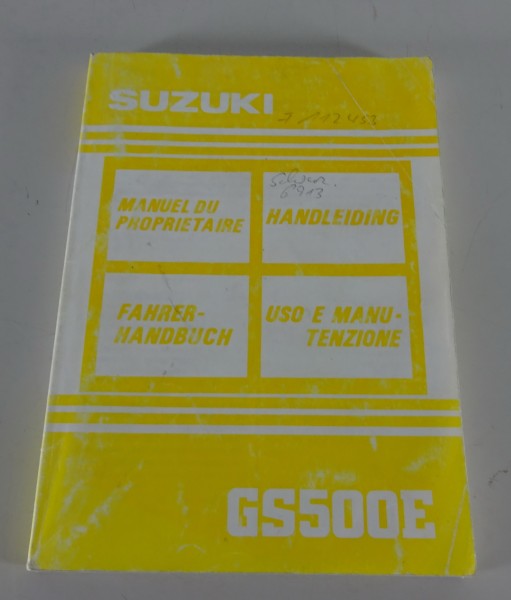 Betriebsanleitung / Handbuch Suzuki GS 500 E Stand 05/1991