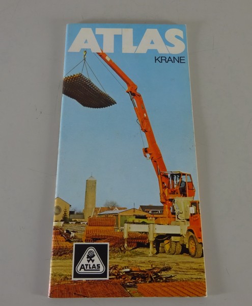 Prospekt / Broschüre Atlas Krane / Ladekrane 852 - 6000 Stand 04/1979