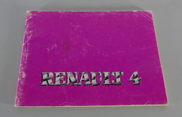 Manuel d'utilisation / Manuel Renault R4 État en 06/1984