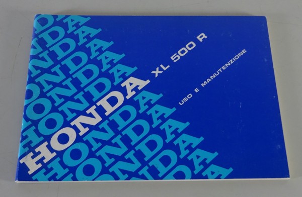 Owner´s Manual / Uso E Manutenzione Honda XL 500 R Stand 1982 - 1984