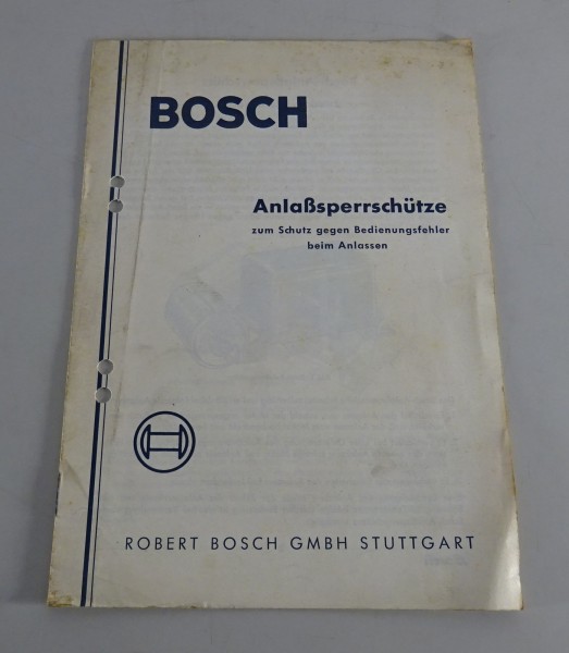 Handbuch Bosch Anlasssperrschütze Stand 12/1954