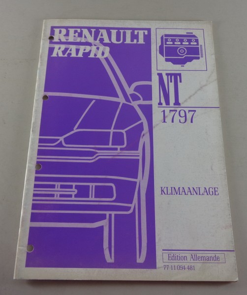 Werkstatthandbuch Renault Rapid, Klimaanlage, ab 1992