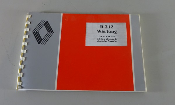 Betriebsanleitung / Handbuch Renault LKW R 312 Stand 01/1988