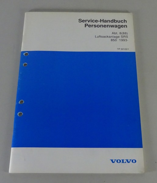 Werkstatthandbuch / Service Handbuch Volvo 850 Luftsackanlage SRS ab Bauj. 1993