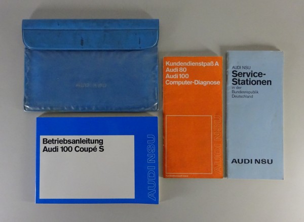 Bordmappe + Betriebsanleitung / Handbuch Audi 100 Coupe S Typ C1 Stand 09/1971