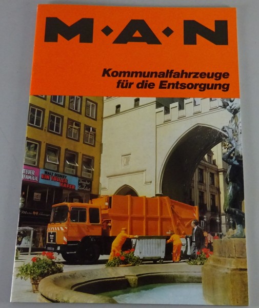 Prospekt / Broschüre MAN Kommunalfahrzeuge für die Entsorgung Stand ca. 1980