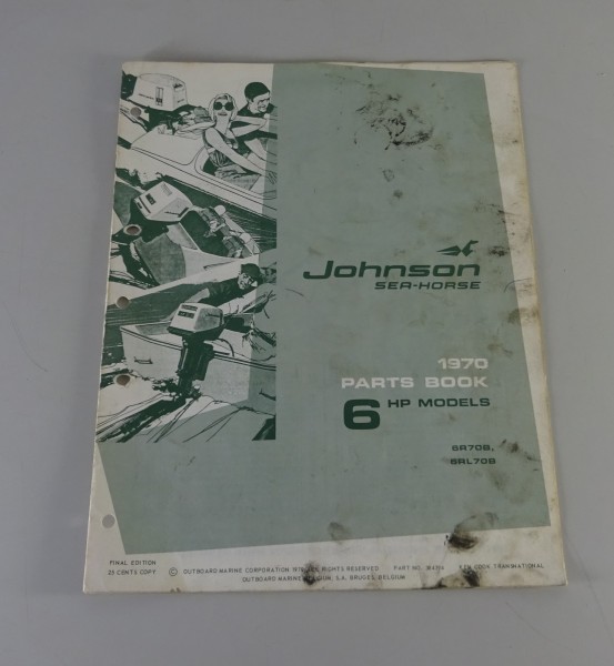 Teilekatalog OMC Johnson Outboards 6 PS Models Stand 1970