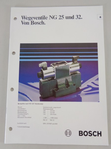 Prospekt / Technische Info Bosch Wegeventile NG 25 und 32 von 12/1980