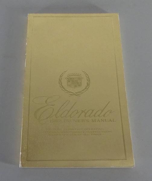 Owner´s Manual / Handbook Cadillac Eldorado from 1982