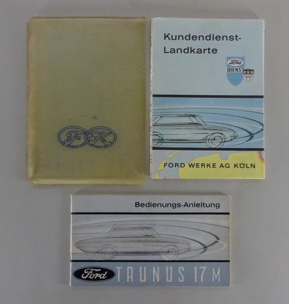 Bordmappe + Betriebsanleitung Ford Taunus 17 M P3 Badewanne Stand 1963