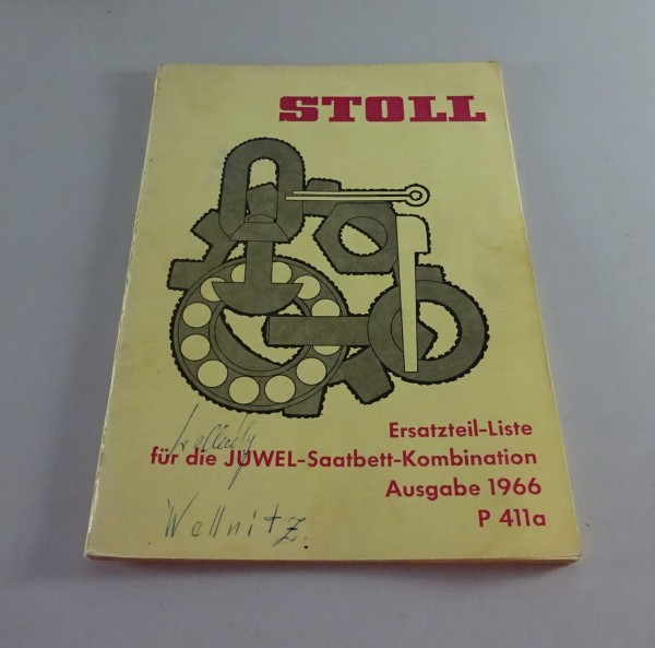 Teilekatalog Stoll Juwel-Saatbett-Kombination Stand 1966