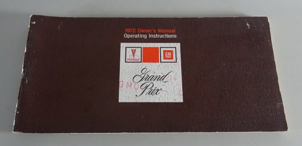 Owner´s Manual / Handbook Pontiac Grand Prix Stand 1972