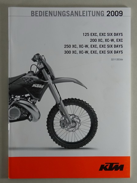 Betriebsanleitung KTM 125 EXC, EXC Six Days / 200 XC, XC-W, EXC / etc. Mj. 2009